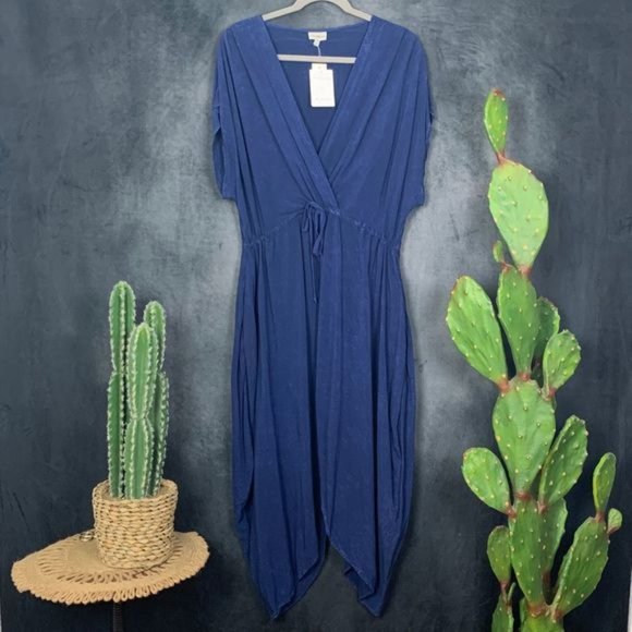 🆕The Odells Harem Blue Mineral Wash Dress LP